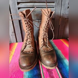 Double-H AG7 Packer Leather Men's Boots Size 11D